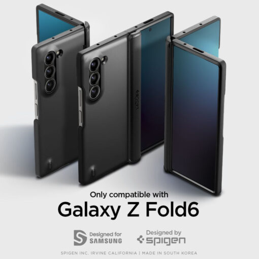 Samsung Galaxy Z Fold6 Spigen Slim Armor Pro plastikust ja silikoonist must 9