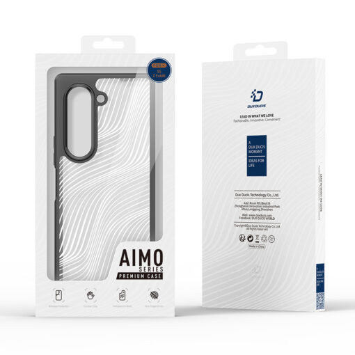 Samsung Galaxy Z Fold6 umbris Aimo seeria plastikust taguse ja silikoonist servaga must 6