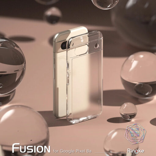 Google Pixel 8a Ringke Fusion umbris silikoonist ja plastikust Matte Clear 3