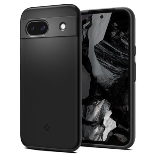 Google Pixel 8a Spigen Thin Fit umbris silikoonist Must