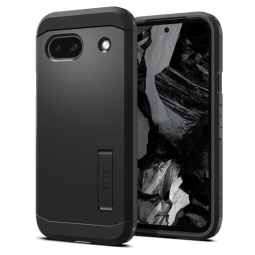 Google Pixel 8a Spigen Tough Armor umbris silikoonist ja plastikust Must