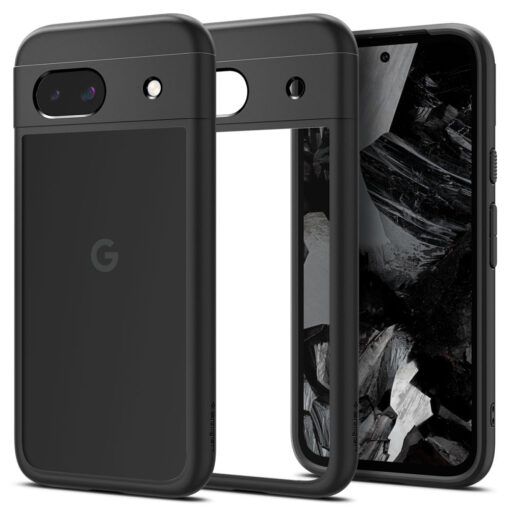 Google Pixel 8a Spigen Ultra Hybrid umbris silikoonist servade ja plastikust tagusega Matte Black