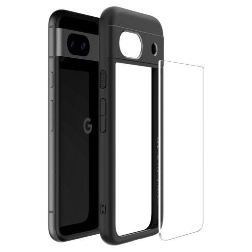 Google Pixel 8a Spigen Ultra Hybrid umbris silikoonist servade ja plastikust tagusega Matte Black 6