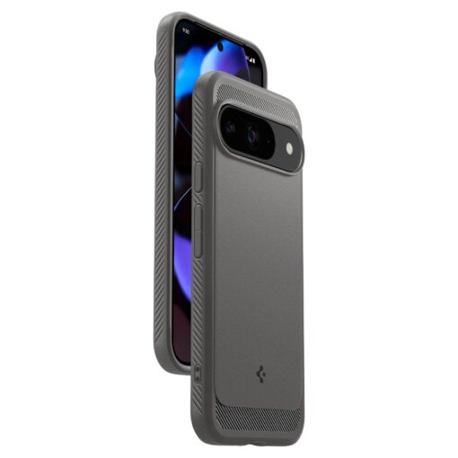 Google Pixel 9 9 Pro Spigen Rugged Armor umbris silikoonist Marble Grey 6