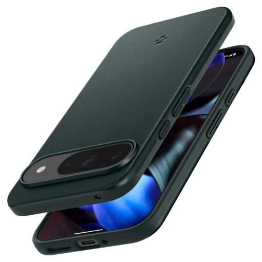 Google Pixel 9 9 Pro Spigen Thin Fit umbris silikoonist Abyss Green 4