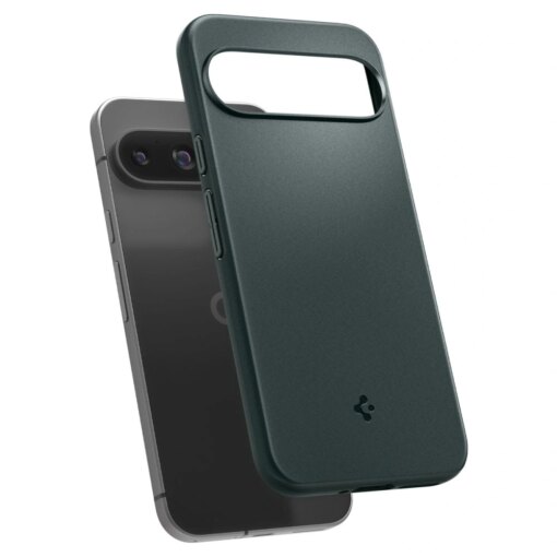 Google Pixel 9 9 Pro Spigen Thin Fit umbris silikoonist Abyss Green 6