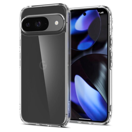 Google Pixel 9 9 Pro Spigen Ultra Hybrid umbris silikoonist servade ja plastikust tagusega Crystal Clear 1