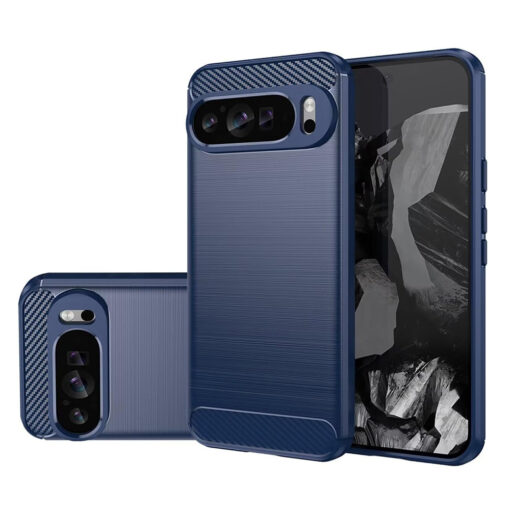 Google Pixel 9 Pro 9 Carbon Silicone umbris silikoonist Blue