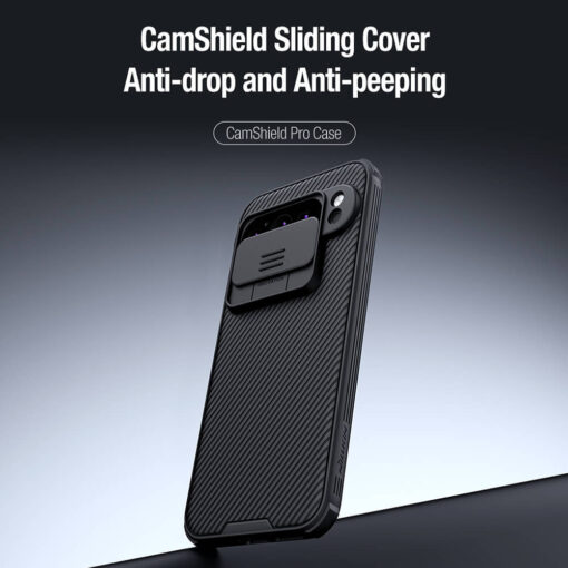 Google Pixel 9 Pro Nillkin CamShield Pro umbris silikoonist ja plastikust Must 6