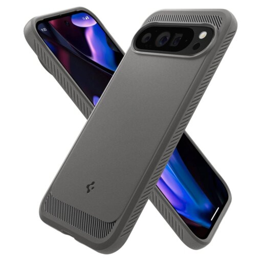 Google Pixel 9 Pro XL Spigen Rugged Armor umbris silikoonist Marble Grey 5