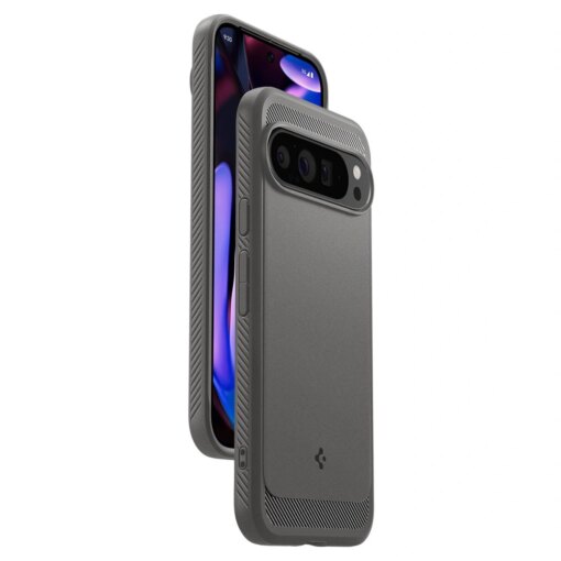 Google Pixel 9 Pro XL Spigen Rugged Armor umbris silikoonist Marble Grey 6