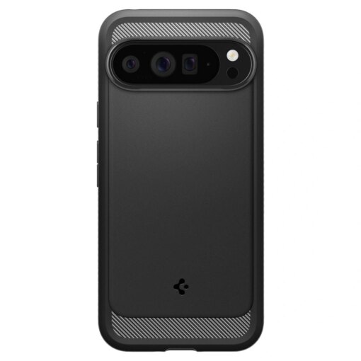 Google Pixel 9 Pro XL Spigen Rugged Armor umbris silikoonist Matte Black 1