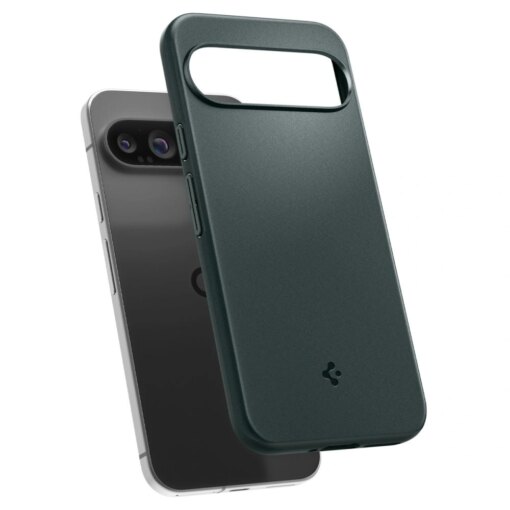 Google Pixel 9 Pro XL Spigen Thin Fit umbris silikoonist Abyss Green 6