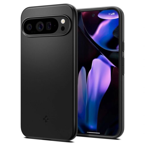 Google Pixel 9 Pro XL Spigen Thin Fit umbris silikoonist Must