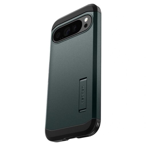 Google Pixel 9 Pro XL Spigen Tough Armor umbris silikoonist ja plastikust Abyss Green 7