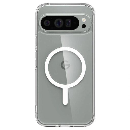 Google Pixel 9 Pro XL Spigen Ultra Hybrid Onetap Ring MagSafe umbris silikoonist servade ja plastikust tagusega Valge 6