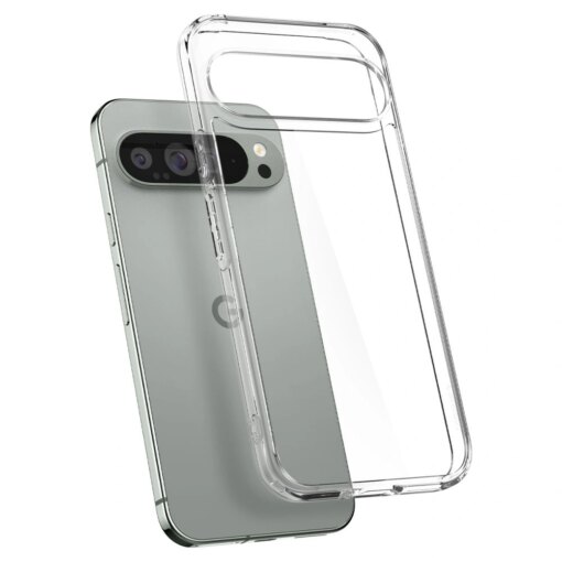 Google Pixel 9 Pro XL Spigen Ultra Hybrid umbris silikoonist servade ja plastikust tagusega Crystal Clear 11