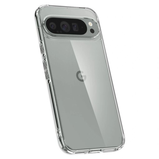 Google Pixel 9 Pro XL Spigen Ultra Hybrid umbris silikoonist servade ja plastikust tagusega Crystal Clear 12