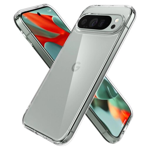 Google Pixel 9 Pro XL Spigen Ultra Hybrid umbris silikoonist servade ja plastikust tagusega Crystal Clear 13