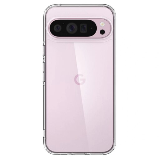 Google Pixel 9 Pro XL Spigen Ultra Hybrid umbris silikoonist servade ja plastikust tagusega Crystal Clear 4