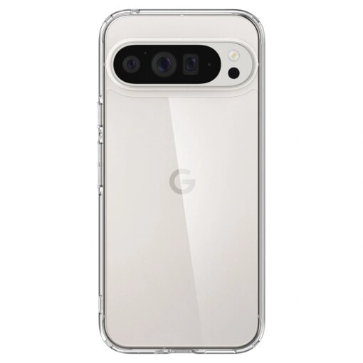 Google Pixel 9 Pro XL Spigen Ultra Hybrid umbris silikoonist servade ja plastikust tagusega Crystal Clear 6