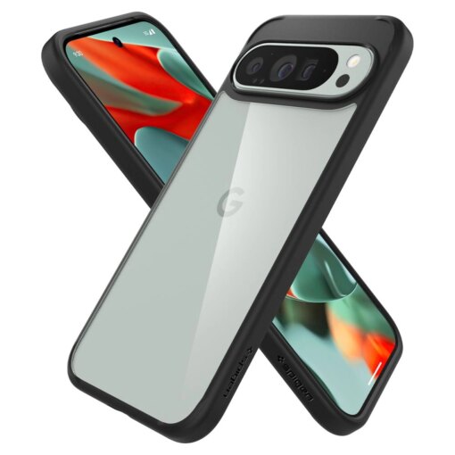 Google Pixel 9 Pro XL Spigen Ultra Hybrid umbris silikoonist servade ja plastikust tagusega Matte Black 12