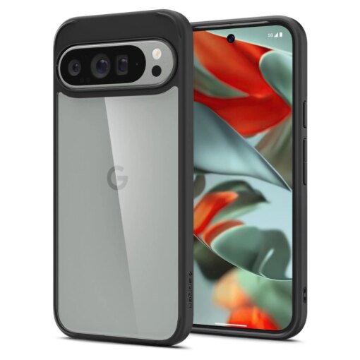 Google Pixel 9 Pro XL Spigen Ultra Hybrid umbris silikoonist servade ja plastikust tagusega Matte Black