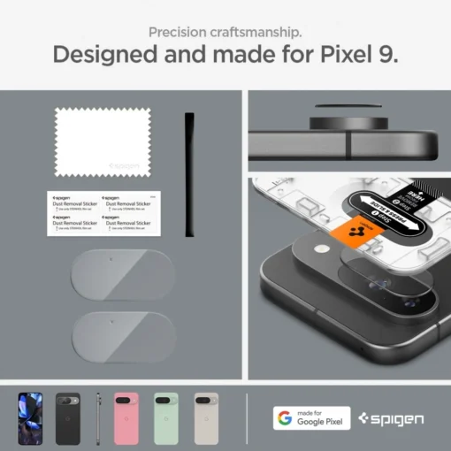 Google Pixel 9 Spigen Optik.tr ez Fit kaamera kaitseklaas 2tk 4