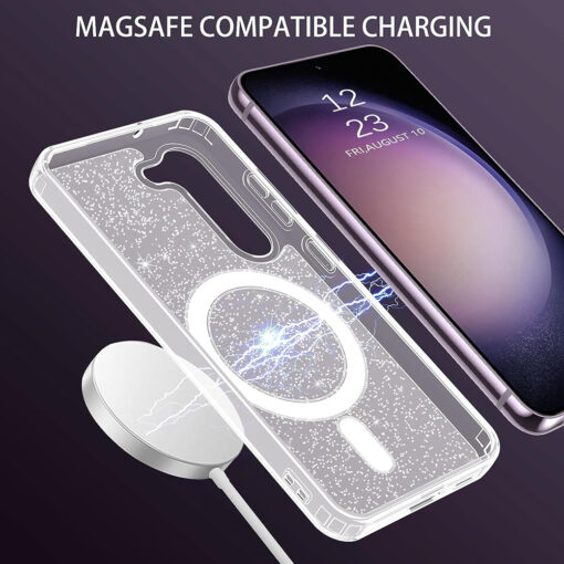 Samsung Galaxy S23 Plus SparkleSkin MagSafe Series umbris silikoonist servade ja plastikust tagusega Clear 4