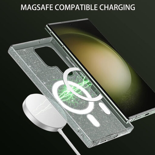 Samsung Galaxy S23 Ultra SparkleSkin MagSafe Series umbris silikoonist servade ja plastikust tagusega Clear 5