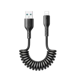 Spiraaliga laadimisjuhe Joyroom USB A to Lightning 3A 1.5m must