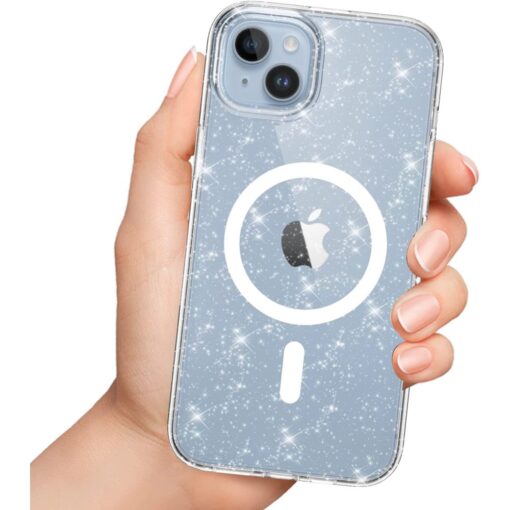 iPhone 13 SparkleSkin MagSafe Series umbris silikoonist servade ja plastikust tagusega Clear 1