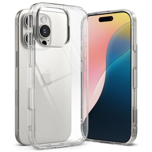 Apple iPhone 16 PRO Max umbris silikoonist serva ja plastikust tagusega Ringke Fusion labipaistev