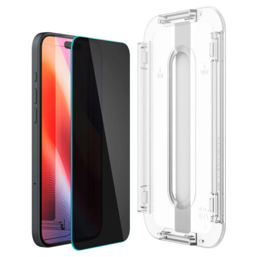 iPhone 15 16 kaitseklaas Spigen GLAS.tR ez Fit Privacy privaatsusfiltriga 2tk 6