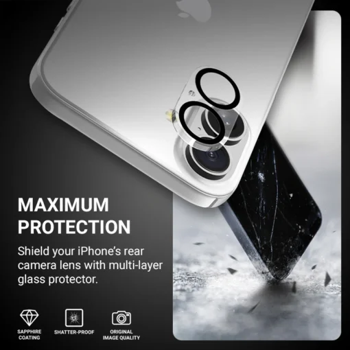 iPhone 16 16 PLUS kaamera kaitseklaas Crong Lens Shield 2