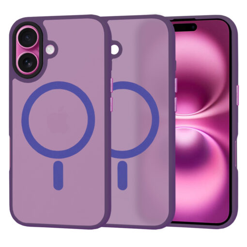 iPhone 16 PLUS umbris silikoonist HaloFrost MagSafe Deep Purple