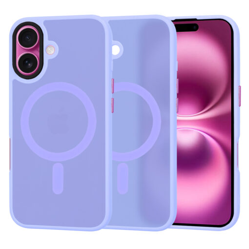 iPhone 16 PLUS umbris silikoonist HaloFrost MagSafe Light Purple