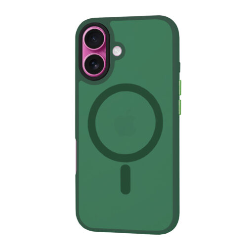 iPhone 16 PLUS umbris silikoonist HaloFrost MagSafe Midnight Green 2