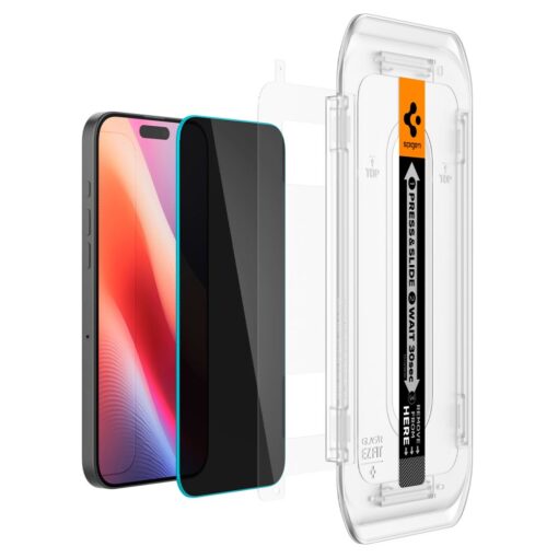 iPhone 16 PRO MAX kaitseklaas privaatsusfiltriga Spigen GLAS.tR ez Fit 3