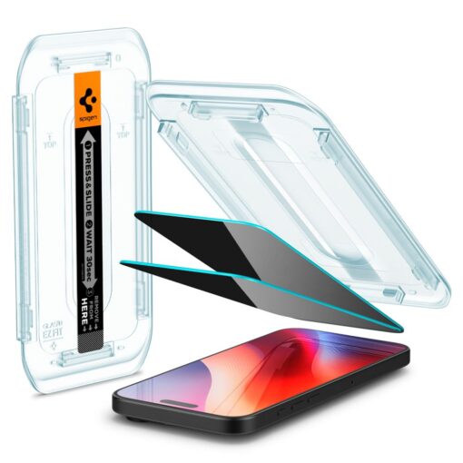 iPhone 16 PRO MAX kaitseklaas privaatsusfiltriga Spigen GLAS.tR ez Fit 4