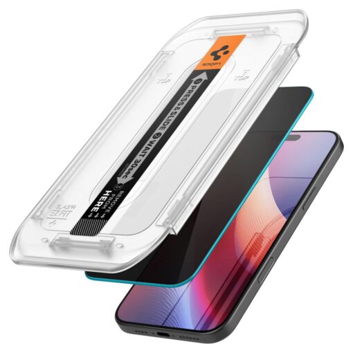 iPhone 16 PRO MAX kaitseklaas privaatsusfiltriga Spigen GLAS.tR ez Fit 5