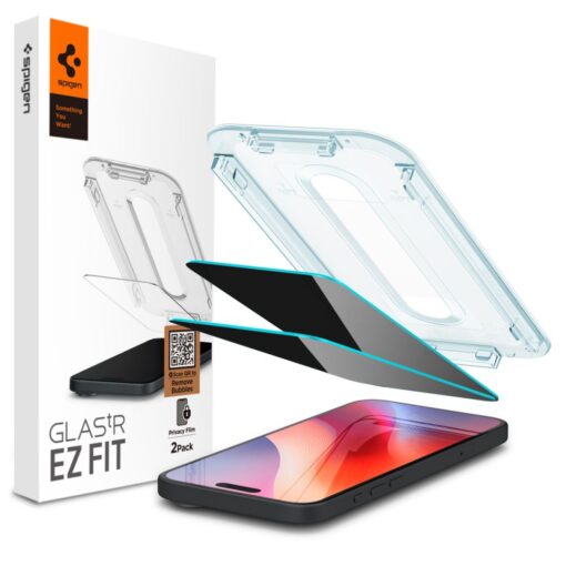 iPhone 16 PRO MAX kaitseklaas privaatsusfiltriga Spigen GLAS.tR ez Fit