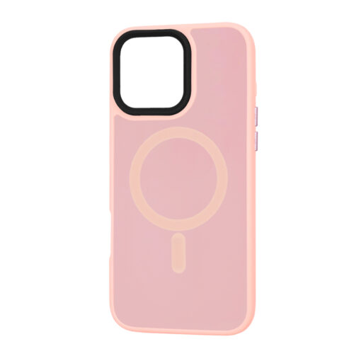 iPhone 16 PRO MAX umbris HaloFrost MagSafe plastikust taguse ja silikoonist raamiga Pink 3