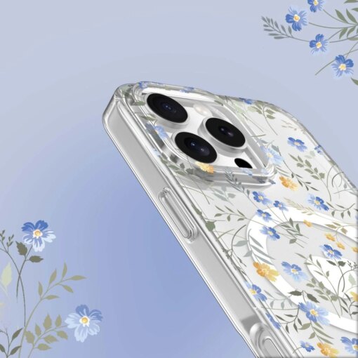 iPhone 16 PRO MAX umbris MagMood MagSafe plastikust taguse ja silikoonist raamiga spring flowers 2