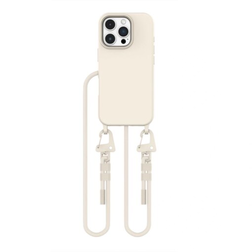 iPhone 16 PRO MAX umbris Magnecklace silikoonist MagSafe kaelapaelaga latte 1