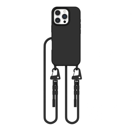 iPhone 16 PRO MAX umbris Magnecklace silikoonist MagSafe kaelapaelaga must 1