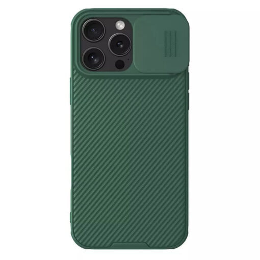 iPhone 16 PRO MAX umbris Nillkin CamShield PRO MagSafe plastikust taguse ja silikoonist raamiga green