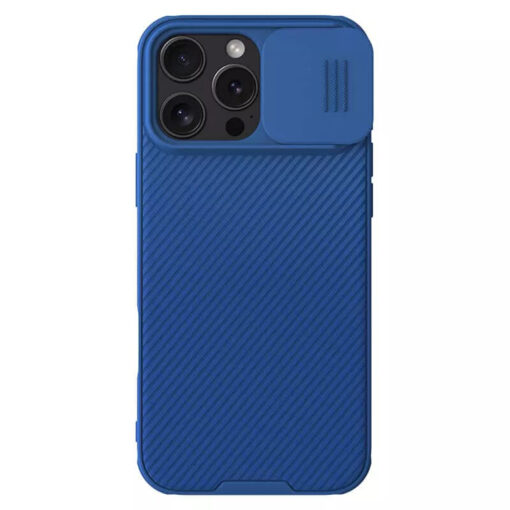 iPhone 16 PRO MAX umbris Nillkin CamShield PRO plastikust taguse ja silikoonist raamiga blue