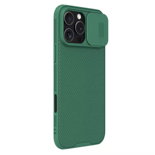 iPhone 16 PRO MAX umbris Nillkin CamShield PRO plastikust taguse ja silikoonist raamiga green 3