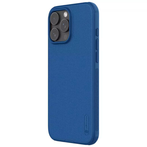 iPhone 16 PRO MAX umbris Nillkin Super Frosted Shield Pro plastikust taguse ja silikoonist raamiga blue 3